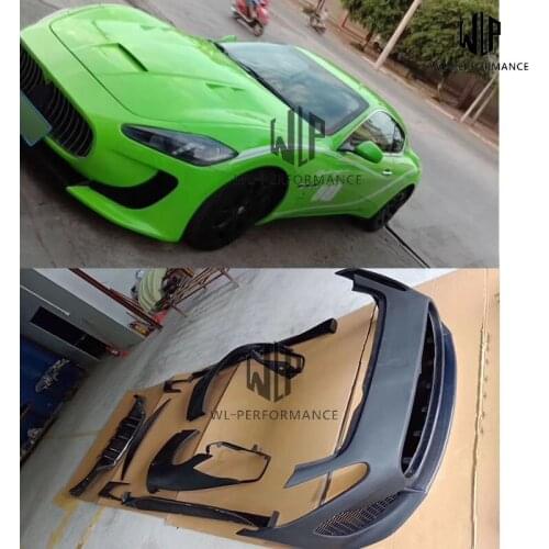 GT DMC style PP unpainted Car body kit Front bumper Rear bumper diffuser Side skirts Side fenders For Maserati GT Car styling