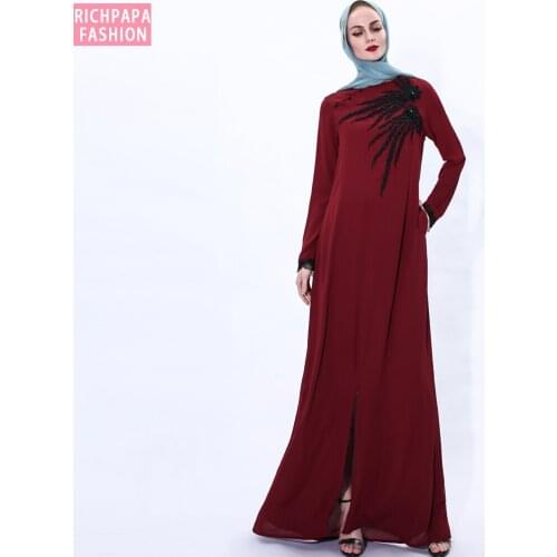 Eid Mubarak Kaftan Dubai Abaya Turkey Muslim Hijab Dress Caftan Islam Clothing Maxi Dresses Abayas For Women Robe Qatar Vestidos