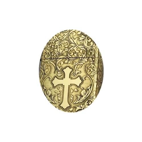 Zorro Kerosene Lighter Pure Copper Brass Carving Tang Grass Cross Classic Pattern Gasoline Lighter Men Gift Outside Tool