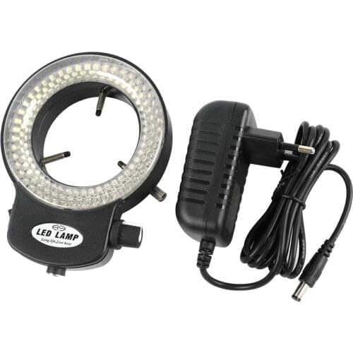 144 LED High Luminance Adjustable Ring Light Illuminator Lamp For Industry Stereo Microscope CCD Industrial HDMI Video Camera