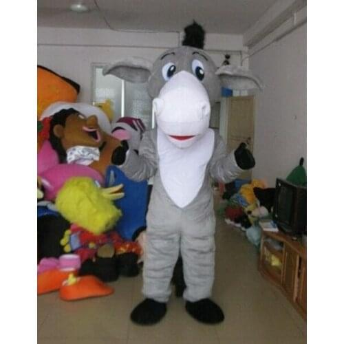 Halloween Lovely Deluxe Grey Donkey Mascot Costume Party Clothing Carnival Adult Carnival Cartoon Character Mascot Costume Gift