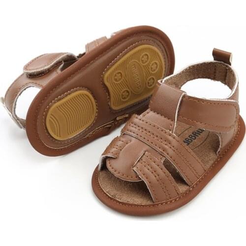Summer Kids New Baby Boys PU Sandals Cute Infant Breathable Toddler Shoes Top Quality for 0-15 Month Baby