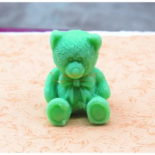 Bear Silicone Soap mold DIY handmade Craft 3d soap molds S202