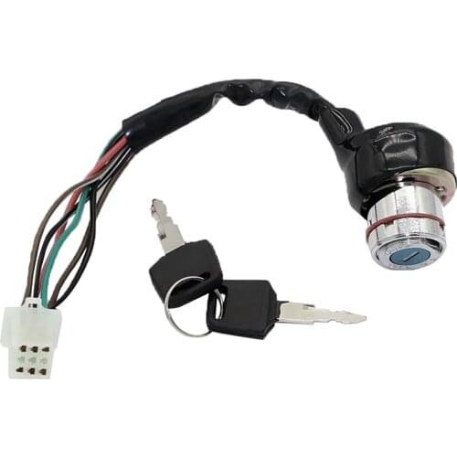 6-Wire Ignition Key Start Switch Set for 150CC 200CC 250CC Pit Quad Dirt Bike ATV Buggy