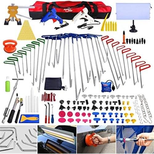 PDR Remover Ding Kit Damage dent with Body Tools Crowbar Repair puller cup suction PDR Hooks Dent Super Car 200pcs Professional