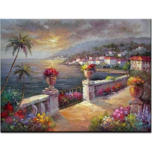 NEW 100% hand-painted oil painting high quality wall landscape pictures for living room DM-15110309
