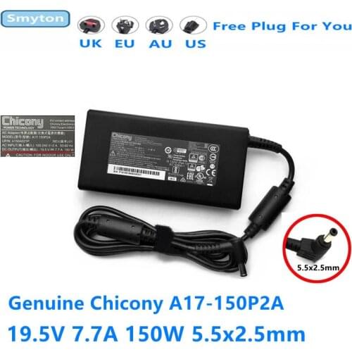 Genuine Chicony A17-150P2A 19.5V 7.7A 150W A150A021P AC Adapter For GS60 GS70 MS-16J9 GE62 7RD GP73 Laptop Power Supply Charger
