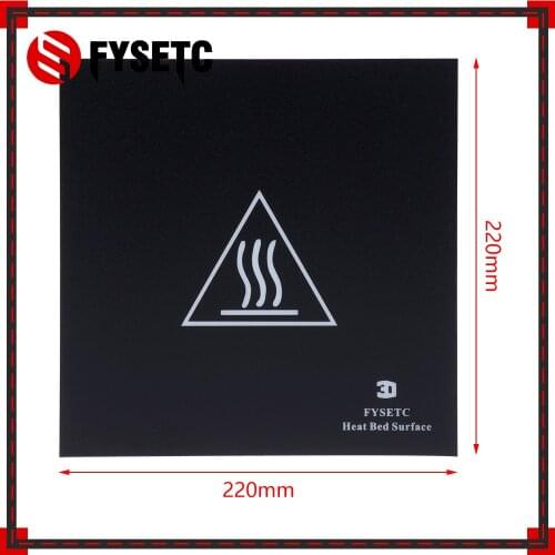 1PC 220x220mm Heated Bed Build Surface Hotbed Build Sheet 100% NO Adhensive Residue For Wanhao i3 Anet A8 A6 Tarantula Ender 5