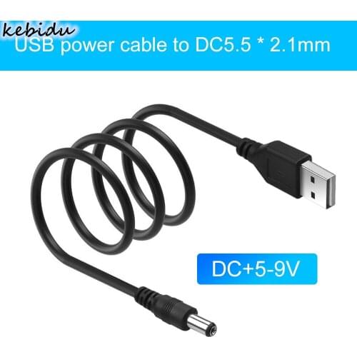 Dropshipping USB Port to DC 5.5*2.1mm plug / jack 5V Charger power Cable USB Power Cable Connector Hot Sales Accessories