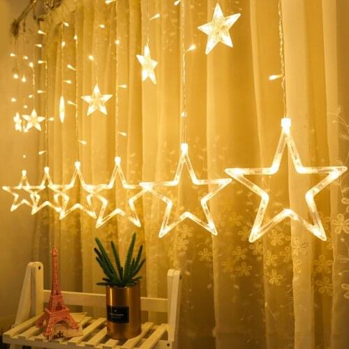 Christmas Tree Elk Star Curtain Lights Christmas Decorations for Home Christmas Ornaments 2019 Xmas Gifts New Year 2020 Navidad