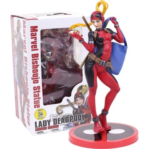 Marvel Lady Deadpool Statue PVC Figure Collectible Model Toy 25.5cm