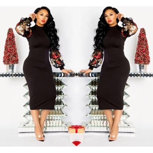 Tilapia New 2021 Spring Elastic African Dashiki Dress Influencer Empire Black Gown Party Fashion Sexy Robe for Lady