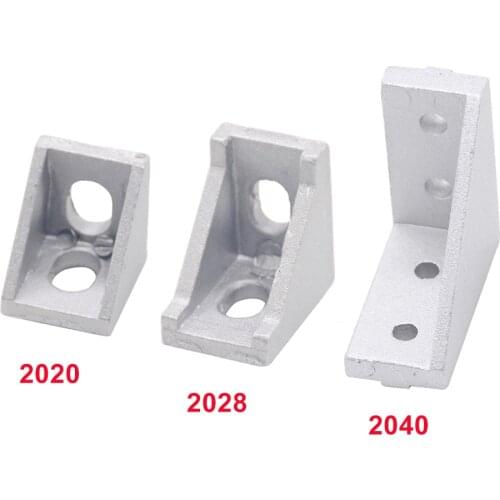 2020 2028 2040 Corner Bracket Fitting Angle Aluminum 20X20 20X28 20x40 L Connector Bracket