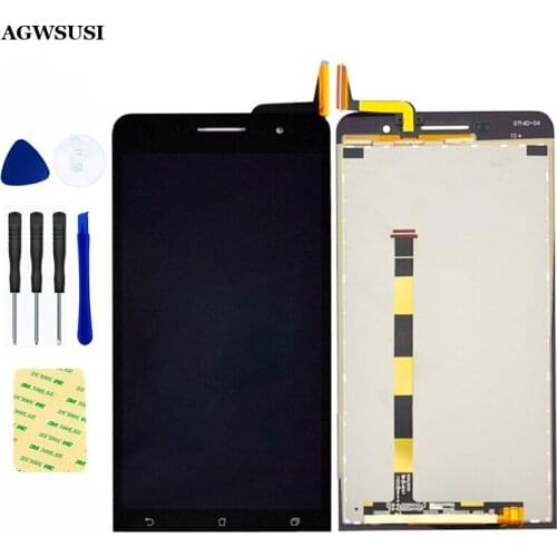 For Asus Zenfone 2 ZE551ML Z00A Z00AD Z00ADB LCD Display Panel Module + Touch Screen Digitizer Glass Sensor Assembly + Red Frame