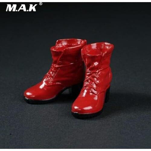 1/6 AS014 Red High Heels Red Boots Scarlet Witch Shoes Models F 12'' Female Figures Bodies