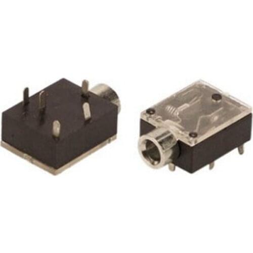 10pcs Socket female seat Ф 3.5mm earphone power 5-pin interphone switch pj-324