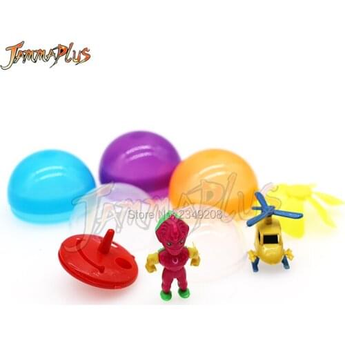 100pc/lot 45mm diameter plastic color balls capsules toys with inside different small toys randomly mix for vending machine