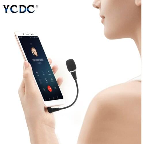 17cm Length Mini 3.5mm Jack Flexible Gooseneck Microphone Mic For Mobile Phone PC Laptop Notebook Condenser Mic Microphone