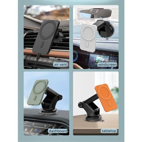 For iPhone12 magsafe Car Charger 15W HaloLock Magnetic Fast Wireless Charging For apple 12 Magsafing Air Vent Mount Phone Holder