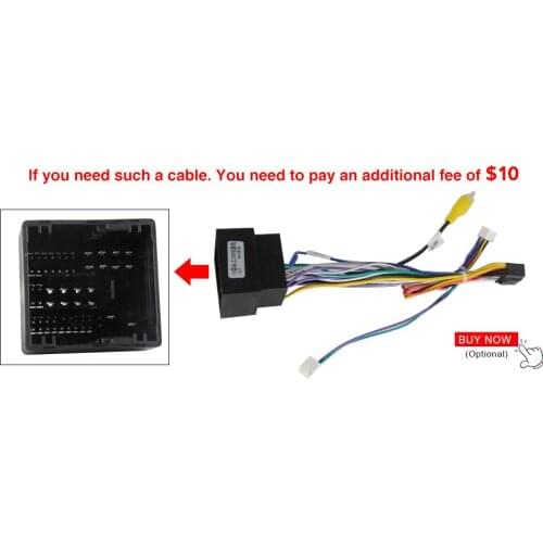 Car central control navigation host power cable For Peugeot 301 2013 2014 2015 2016 cable optional