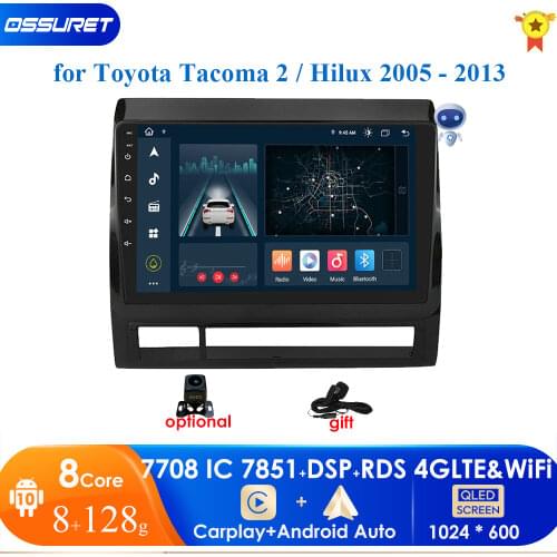Autoradio 2din Android 10 car multimedia player for Toyota Tacoma 2/Hilux 2005 - 2013 car radio GPS navigation WiFi Bluetooth 4G