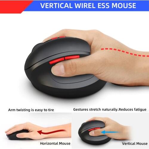 UTHAI DB40 new 2.4G wireless mouse vertical mouse 7-button ergonomic 2400dpi mouse built-in battery