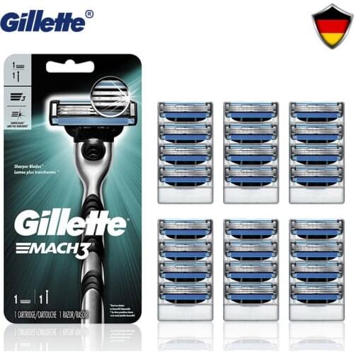 Original Mach3 Gillette Razor Manual Shaving Razor Blade For Men Face Hair Removal 3-Layer Shaver Blade Replacement Blade New