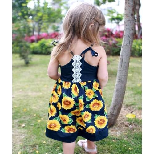 Pretty Princess Kids Baby Girl Dress Floral Sleeveless Summer Dresses Princess Wedding Party Vest Dresses Sundress Birthday Gift