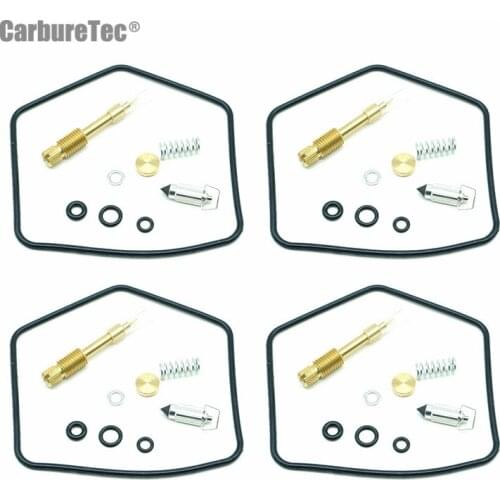 For Kawasaki ZN700 LTD KZ750 Spectre ZN 700 KZ 750 Carburetor Parts Repair Kit Rebuild Chamber Seal Float Needle Screws 4 Sets