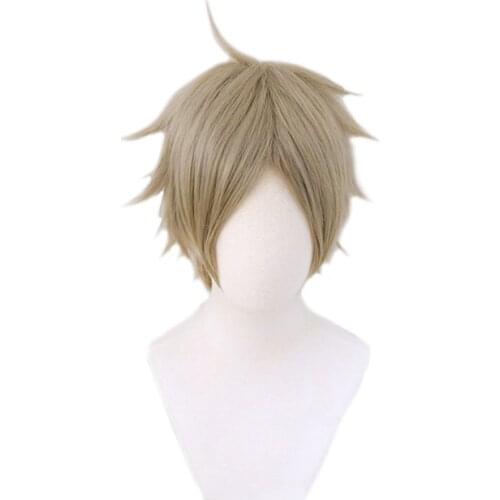 Haikyuu!! Volleyball SEMI EITA Cosplay Wig Short Mixed Gray Heat Resistant Synthetic Hair Wig + Free Hair Net