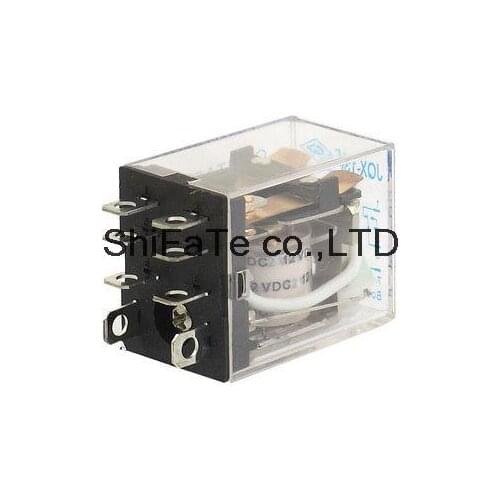 JQX-13F AC/DC 12/24/220/380V Coil 8 Pin DPDT Green LED Indicator Power Relay 5A 240VAC 28VDC