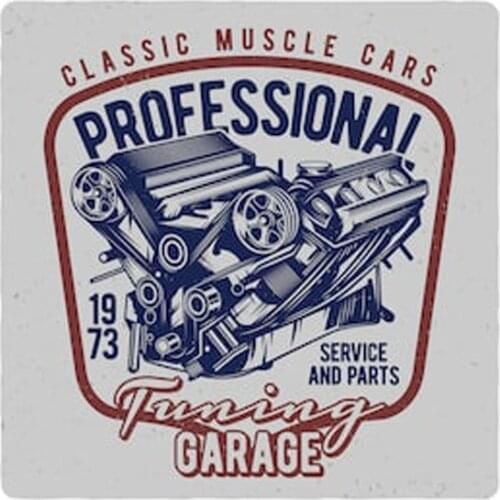 Classic muscle cars professional funing garage 1973 sticker decal