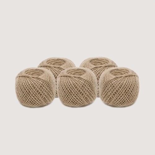 Kos Jute Kırnap Ornament Yarn 100 gr 100 m 5 pcs, Straw Rope, Sack Rope, Trimmer Yarn