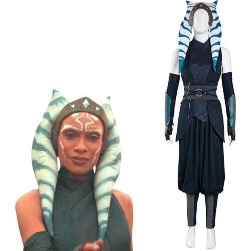 Ahsoka Tano Cosplay Costume Top Pants Outfits Halloween Carnival Suit