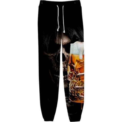 Fashion Skull Beer 3d Printed Jogger Harem Pant Casual Sport Hip Hop Men Women Long Loose Harajuku Unisex Trousers Fitness Pants