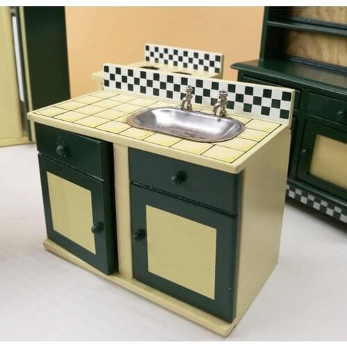 Dollhouse Furniture Model Kit Refrigerator Table Chair Doll House Decoration