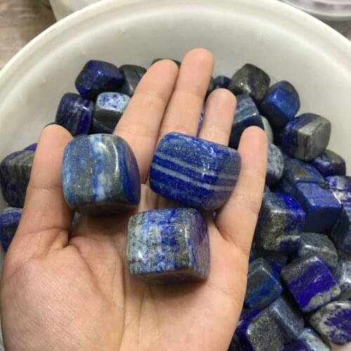 Natural lapis lazuli tumbled stones polished cube crystals for healing