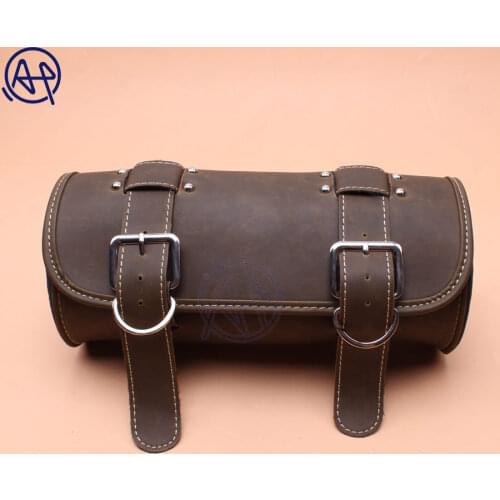 New PU Front Fork Tool Bag Luggage Saddle Bag Universal For Harley Chopper Bobber Cruiser Dyna Softail Sportster Honda Kawasaki