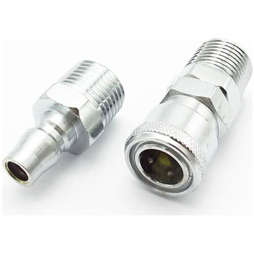 2PCS Pneumatic Fitting C Type Air Line Quick Coupling Connector Coupler Adapter For Air Compressor PM20 SM20 PM30 SM30 PM40 SM40