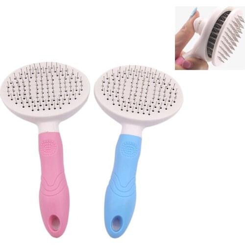 Pet Products DogGilling Comb for Dogs Hair Grooming Slicker Toll Automatic Hair Brush Remover Dog Cat Comb Quick Clean Tool