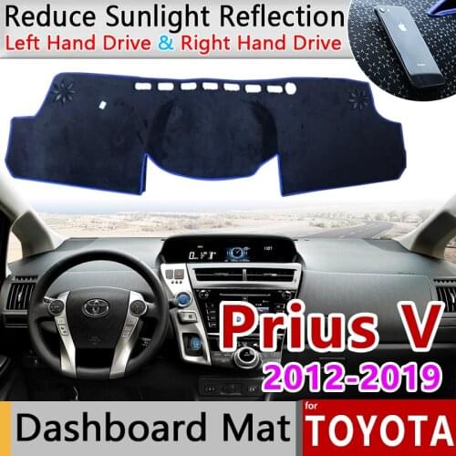 For Toyota Prius V α Daihatsu Mebius 2012 2013 2014 2015 2016 2017 2018 2019 ZVW40 Anti-Slip Mat Dashboard Cover Pad Accessories