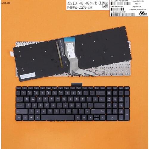 US QWERTY New Replacement Keyboard for HP Home 15-bs000 15-bs100 15-bs500 15-bs600 15-bs700 15t-bs000 15t-bs100 Laptop Backlit