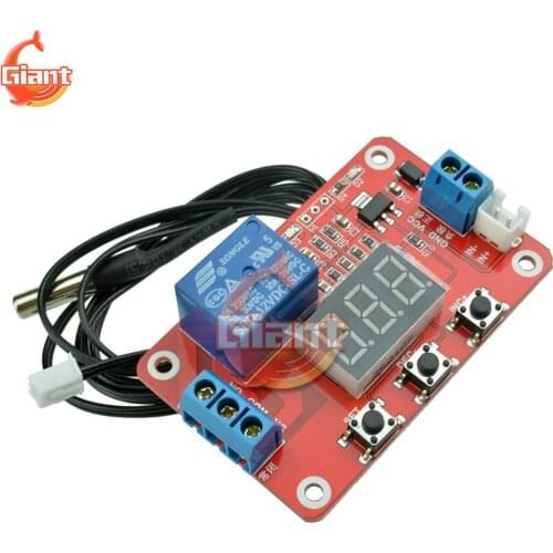 DC 12V Relay Thermostat Digital Temperature Controller Heating Cooling Switch Control LED Display for Car Incubator NTC Sensor