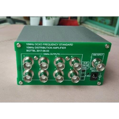 Made by Bg7tbl 10MHZ SINE WAVE GPS DISCiPLINED CLOCK GPSDO + Distribution amplifier OCXO with power supply & Antenna