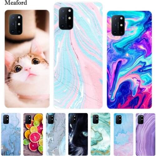 Silicone Case For on OnePlus 8T Case Marble Cat Soft TPU Back Cover For OnePlus 8T Phone Cases One Plus 8T 8 T 1+8T Bumper