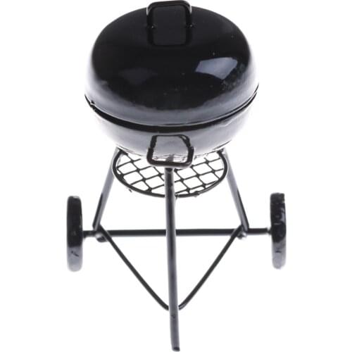 Cute 1/12 Scale BBQ Grill Miniature Ornaments Doll House Gadget Kitchen Food Furniture For Dollhouse Kids Toys