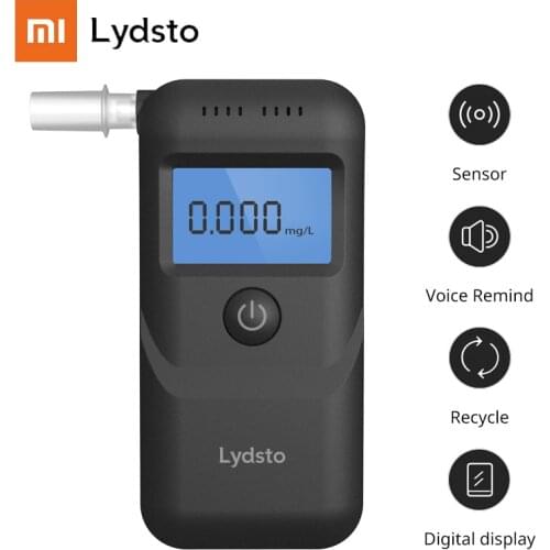 Xiaomi Lydsto Alcohol Tester Handheld Digital Alcohol Breath Tester Breathalyzer Analyzer LCD Display Mini Blowing Tester