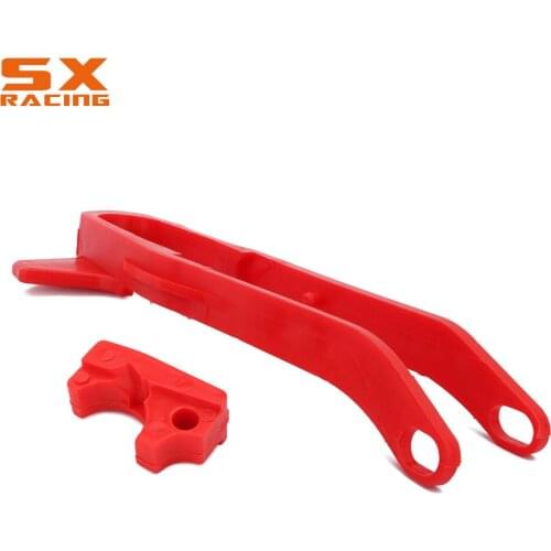 Motorcycle Red Sprocket Chain Guide Glue Guard Cover + Lower Chain Silder For HONDA CRF150F 2003-2005 CRF230F 2003-2017