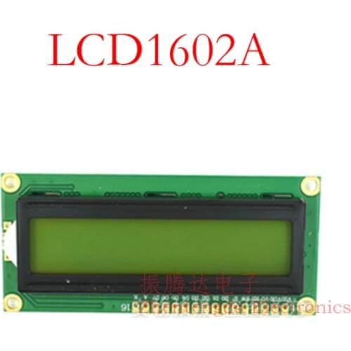 Yellow-Green Screen 1602 LCD Screen LCD1602A LCD-1602-5V 5V Black Font With Backlight