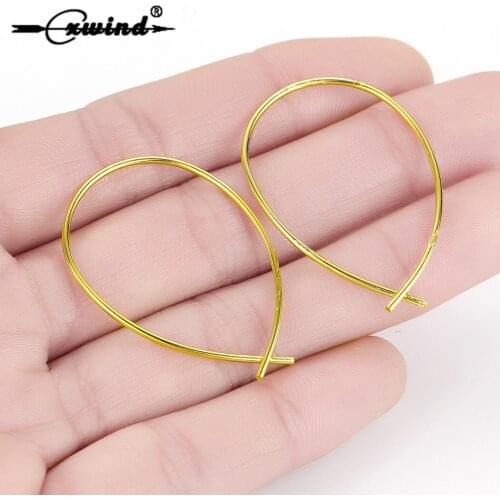 Cxwind Simple Wire Earring 3 Colors Personality Brincos Copper Cute Fish Shaped Drop Earrings for Women Boho Boucle D'oreille